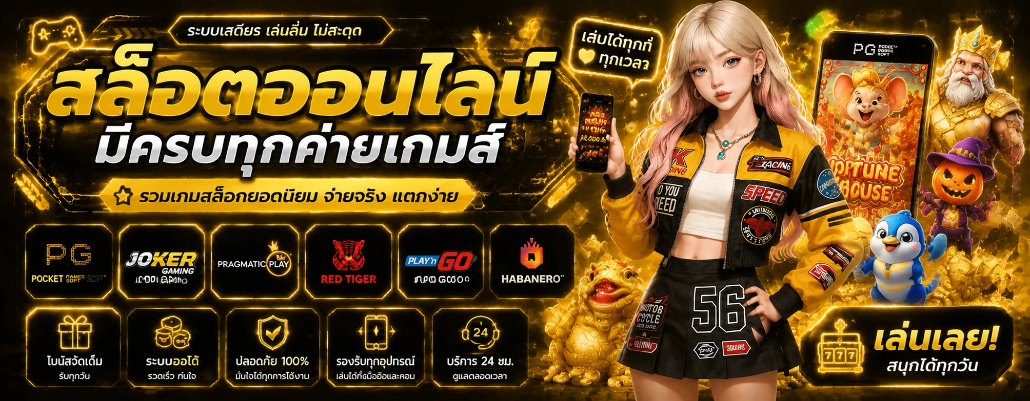แบนเนอร์รวมค่ายสล็อตออนไลน์ยอดนิยมบน COPTER999